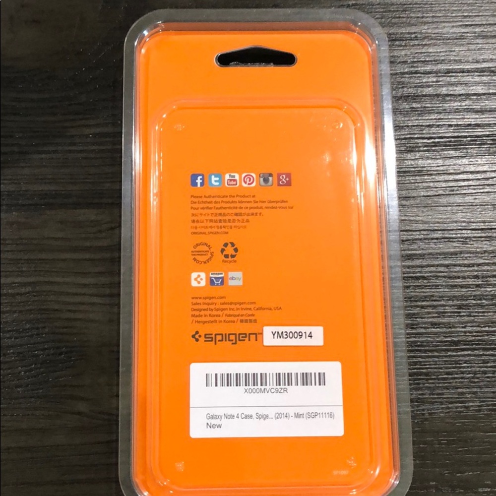 Used Galaxy Note 4 Spigen mint case - Picture 2 of 2